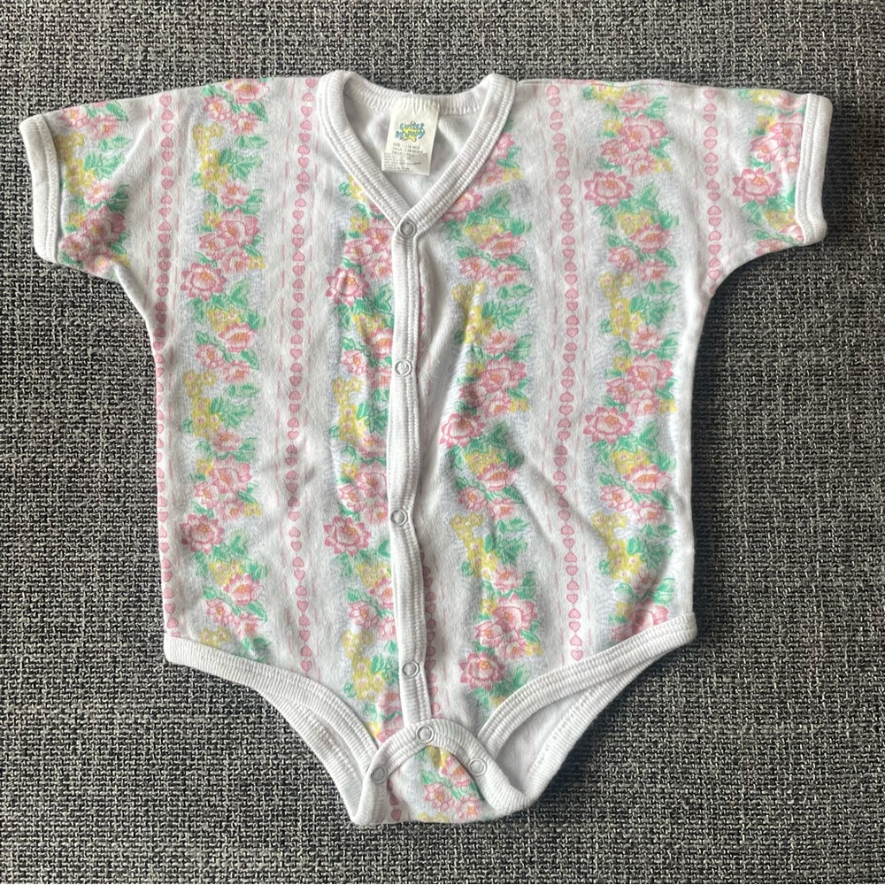 Cuties By Judy Vintage 18 Months Onsie Floral